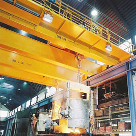 Ladle Foundry Double Girder Overhead Crane , Casting Steel Mill 50 Ton Bridge Crane
